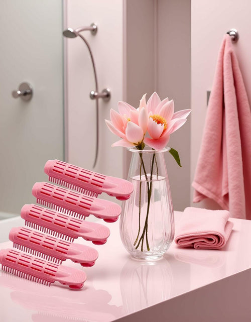 Load image into Gallery viewer, Galepromot 5Pcs Pink Volumizing Hair Root Clips Self-Grip Curlers DIY Styling
