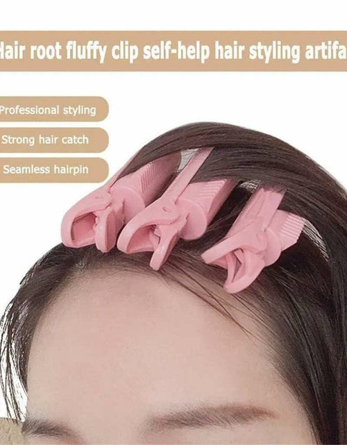 Load image into Gallery viewer, Galepromot 5Pcs Pink Volumizing Hair Root Clips Self-Grip Curlers DIY Styling

