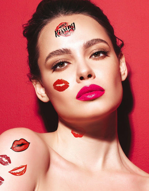 Load image into Gallery viewer, Kotbs Kiss Lips Temporary Tattoo Stickers 4-Pack Multi-colored Adults Kids
