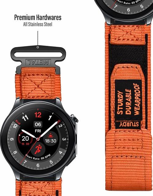 Load image into Gallery viewer, Lamshaw Compatible OnePlus Watch 2R Nylon Sports Strap Orange
