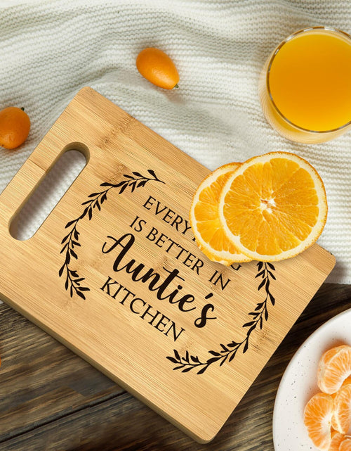 Load image into Gallery viewer, FONDCANYON Bamboo Cutting Board Kitchen Decor Brown Aunt Gift
