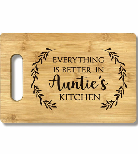 FONDCANYON Bamboo Cutting Board Kitchen Decor Brown Aunt Gift