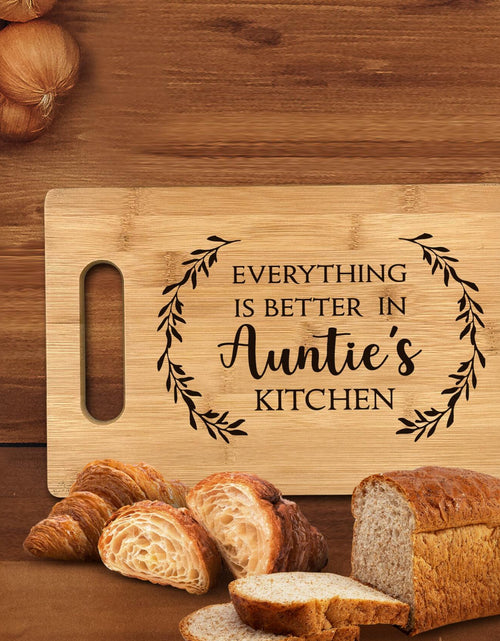 Load image into Gallery viewer, FONDCANYON Bamboo Cutting Board Kitchen Decor Brown Aunt Gift
