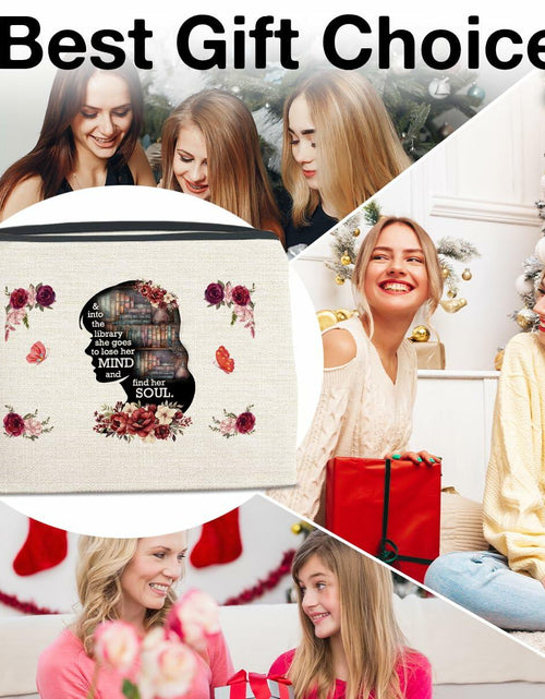 Load image into Gallery viewer, Soiceu Makeup Bag for Librarians Book Lovers Cosmetic Pouch Polychrome
