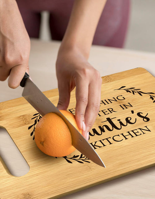 Load image into Gallery viewer, FONDCANYON Bamboo Cutting Board Kitchen Decor Brown Aunt Gift
