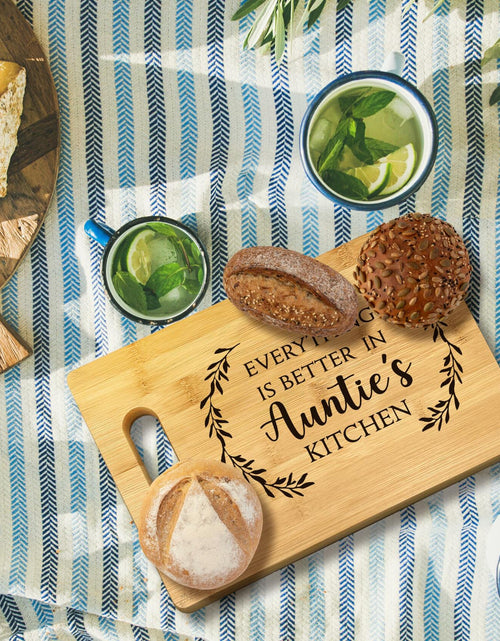 Load image into Gallery viewer, FONDCANYON Bamboo Cutting Board Kitchen Decor Brown Aunt Gift
