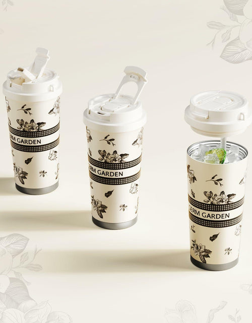 Load image into Gallery viewer, GERM 20oz Stainless Steel Tumbler Travel Mug Double Wall Leak Proof White
