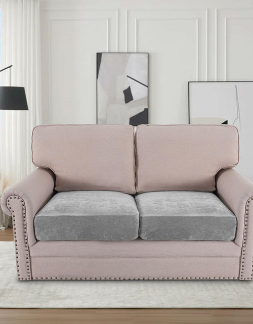 Load image into Gallery viewer, H.VERSAILTEX Chenille Loveseat Couch Cover 2pc Non-Slip Elastic Dove
