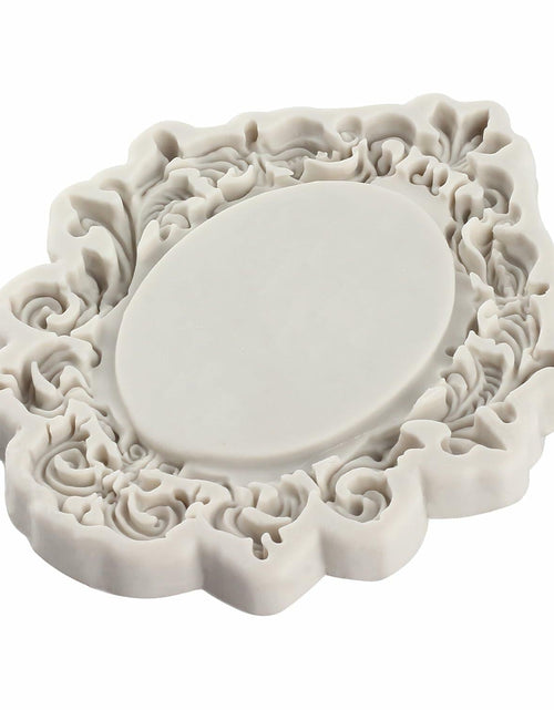 Load image into Gallery viewer, CANYANGMOLD Baroque Photo Frame Silicone Mold Gray 0.39x3.18x2.87in 1 Pc
