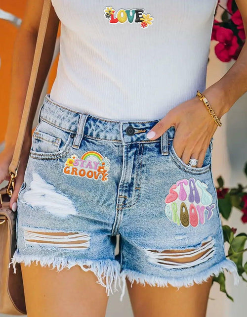 Load image into Gallery viewer, Dakartoon Groovy Patches Embroidery Applique DIY Heat Press 15 Pcs
