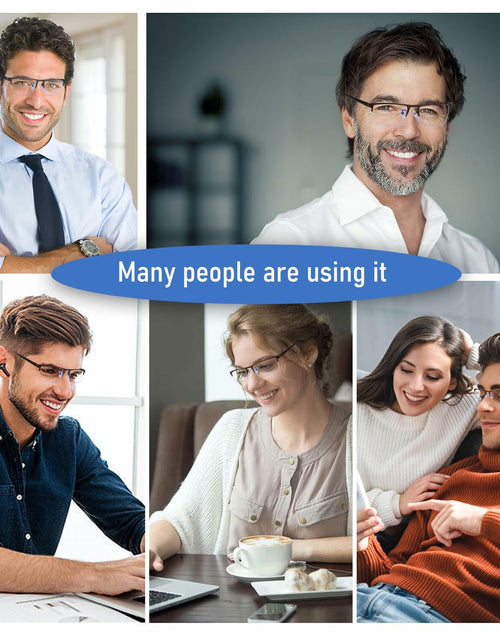 Load image into Gallery viewer, Anourney 3 Pack Mens Reading Glasses Metal Half Frame Blue Light +2.75
