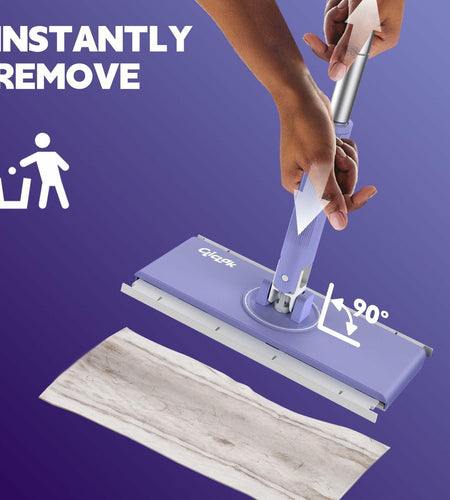 ciAmore ClicLak Sweeper Mop Clamp Clip Purple Compatible with Swiffer Pads
