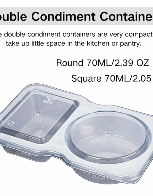 Load image into Gallery viewer, Uioecn 5PCS Double Compartment Condiment Containers with Lids Portable Reusable
