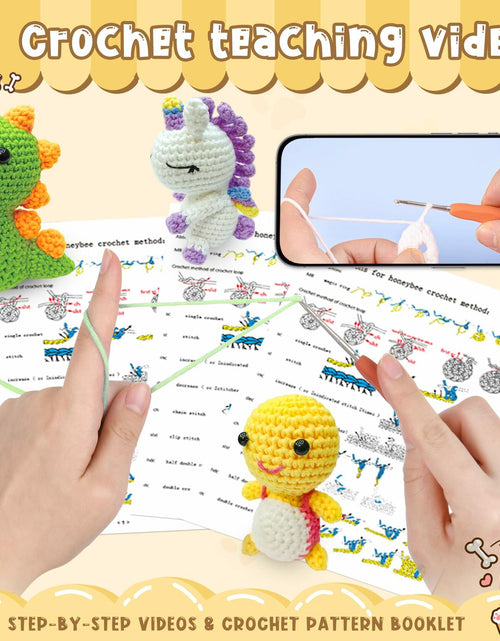 Load image into Gallery viewer, Krrbsr Christmas Gifts Crochet Kit 6PCS DIY Animal Amigurumi Yarn Craft Kit
