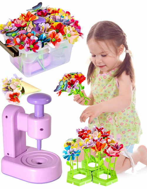 Load image into Gallery viewer, Maylatte Fabric Flower Bouquets DIY Craft Kit for Girls Ages 4-8 with Box
