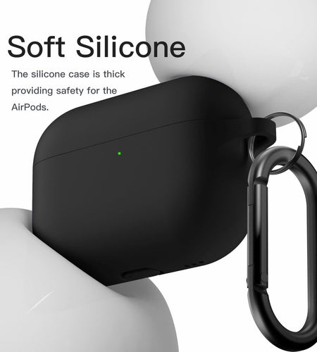 Brujula Silicone Case for AirPods Pro 3rd Gen 2025 Black Protective Cover