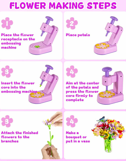 Load image into Gallery viewer, Maylatte Fabric Flower Bouquets DIY Craft Kit for Girls Ages 4-8 with Box
