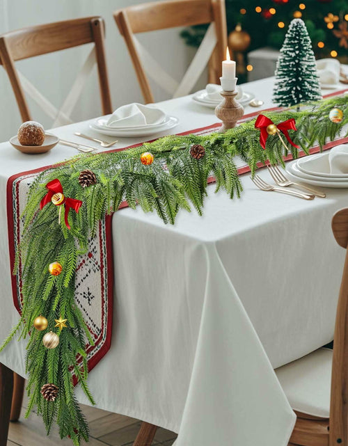Load image into Gallery viewer, Belle Fleur 2 Pcs Real Touch Norfolk Pine Garland 6FT Green Artificial
