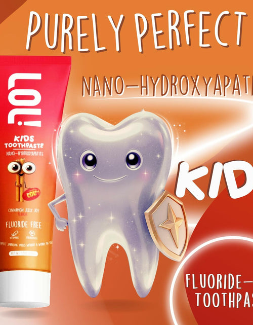 Load image into Gallery viewer, Fawelo LOL Kids Toothpaste Fluoride Free Nano Hydroxyapatite 3.5oz Blueberry
