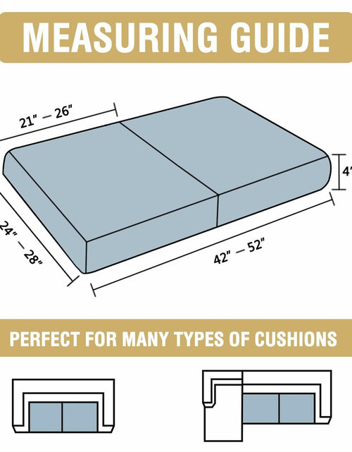 Load image into Gallery viewer, H.VERSAILTEX Chenille Loveseat Couch Cover 2pc Non-Slip Elastic Dove
