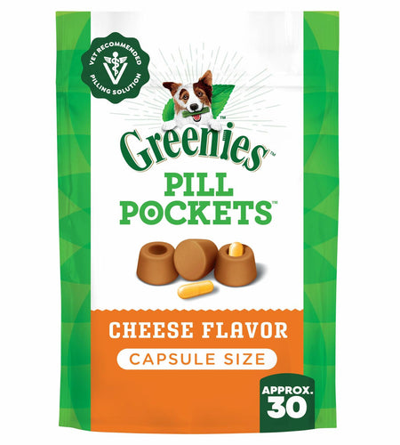 BestBy02/29 Greenies Pill Pockets Large Dog Treats Cheese Flavor 7.9oz