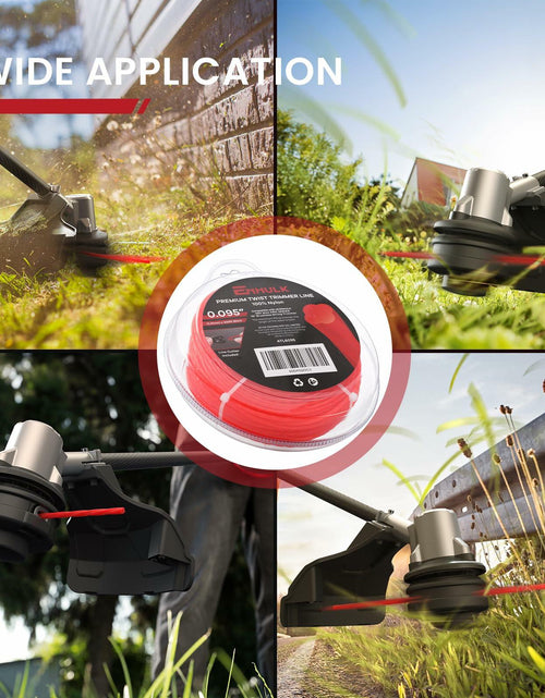 Load image into Gallery viewer, Enhulk 0.095'' Red Weed Eater Trimmer Line 200ft High Tensile Strength
