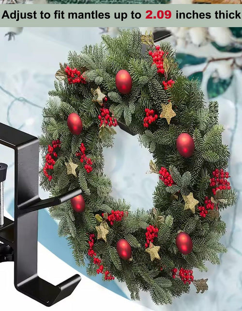 Load image into Gallery viewer, XTSJGZ 4 Pack Christmas Stocking &amp; Garland Hangers Adjustable Black

