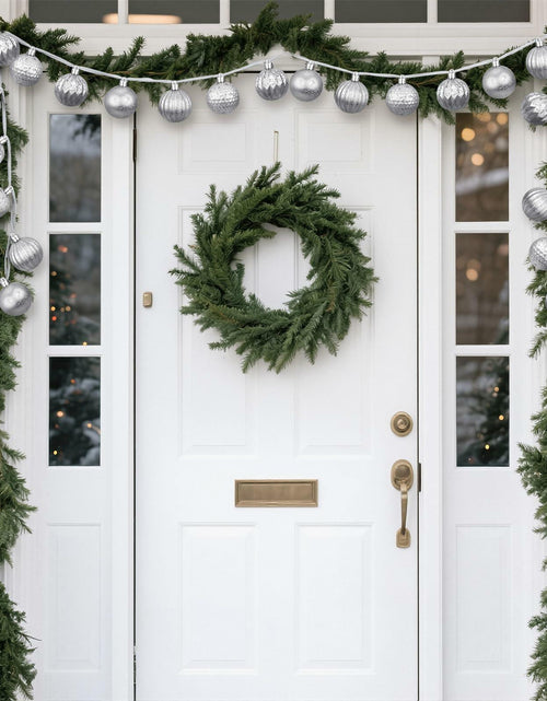 Load image into Gallery viewer, Motionchic 6.5ft Silver 24 Ball 2in Shatterproof Ornament Garland
