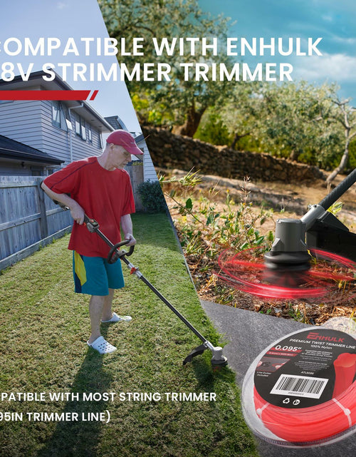 Load image into Gallery viewer, Enhulk 0.095'' Red Weed Eater Trimmer Line 200ft High Tensile Strength
