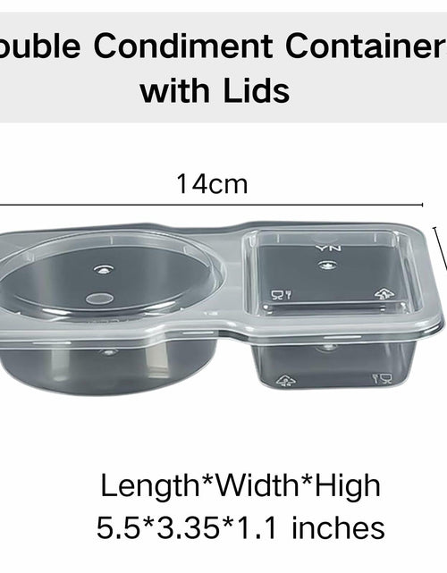 Load image into Gallery viewer, Uioecn 5PCS Double Compartment Condiment Containers with Lids Portable Reusable
