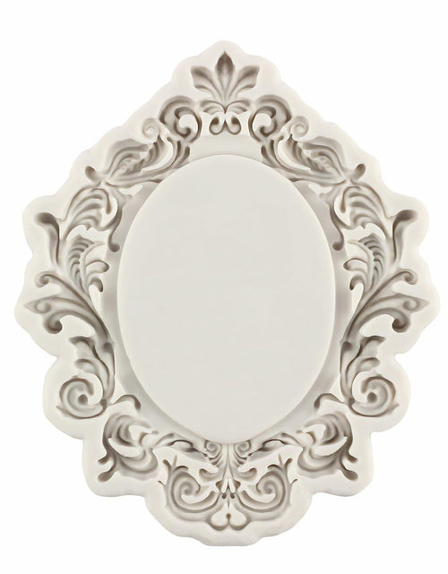 Load image into Gallery viewer, CANYANGMOLD Baroque Photo Frame Silicone Mold Gray 0.39x3.18x2.87in 1 Pc
