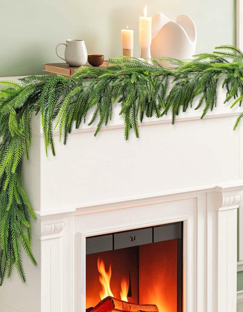 Load image into Gallery viewer, Belle Fleur 2 Pcs Real Touch Norfolk Pine Garland 6FT Green Artificial
