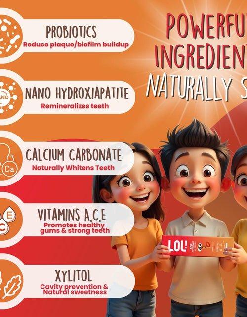 Load image into Gallery viewer, Fawelo LOL Kids Toothpaste Fluoride Free Nano Hydroxyapatite 3.5oz Blueberry
