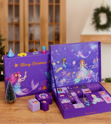 VENUSFIT Advent Calendar 2025 Girls 24 Days Christmas Mermaid Gift Box