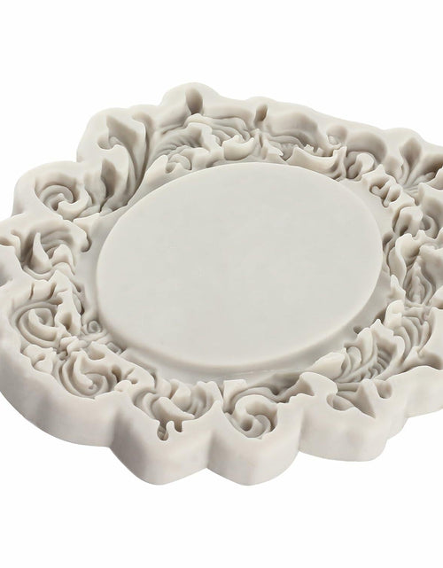 Load image into Gallery viewer, CANYANGMOLD Baroque Photo Frame Silicone Mold Gray 0.39x3.18x2.87in 1 Pc
