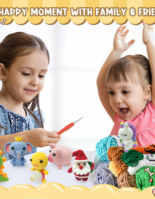 Load image into Gallery viewer, Krrbsr Christmas Gifts Crochet Kit 6PCS DIY Animal Amigurumi Yarn Craft Kit
