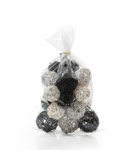ANDALUCA Natural Tones Vase & Bowl Mini Pumpkins Pinecone Balls Black White