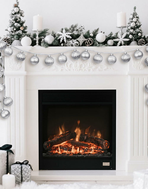 Load image into Gallery viewer, Motionchic 6.5ft Silver 24 Ball 2in Shatterproof Ornament Garland
