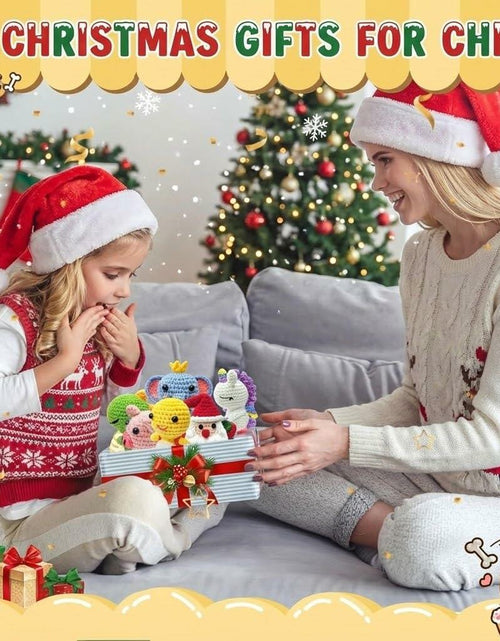 Load image into Gallery viewer, Krrbsr Christmas Gifts Crochet Kit 6PCS DIY Animal Amigurumi Yarn Craft Kit

