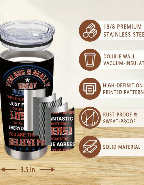 Load image into Gallery viewer, MoYueno 20 Oz Stainless Steel Dad Tumbler with Brush &amp; Straw, 1 PCS Dad 1
