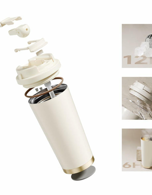 Load image into Gallery viewer, GERM 20oz Stainless Steel Tumbler Travel Mug Double Wall Leak Proof White
