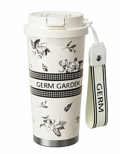 Load image into Gallery viewer, GERM 20oz Stainless Steel Tumbler Travel Mug Double Wall Leak Proof White
