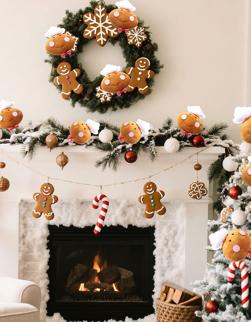 Load image into Gallery viewer, Wavwavw 6pcs Chef Gingerbread Man Xmas Tree Picks Multi Color 12.2in
