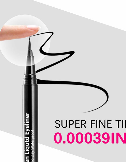 Load image into Gallery viewer, QueenDairy Waterproof Liquid Eyeliner Fine Brush Tip Jet Black 1 Fl Oz 01#

