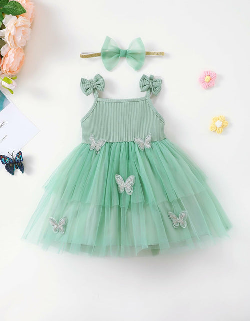 Load image into Gallery viewer, Renotemy Girl Flower Dress White Sleeveless Tutu Sundress Size 3-4T
