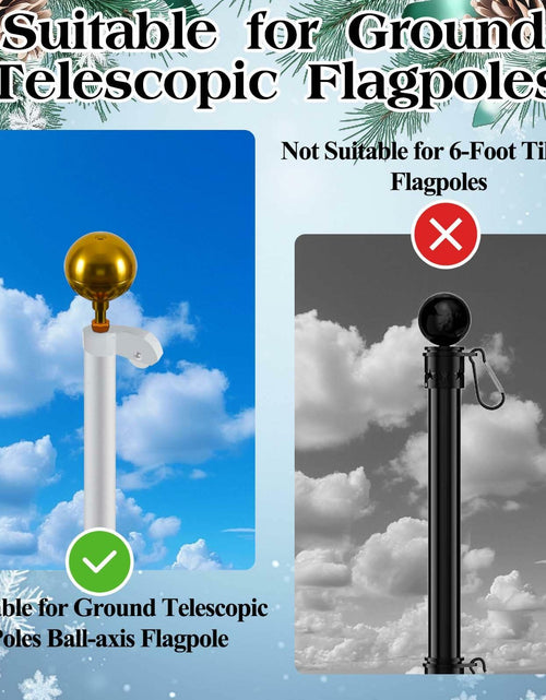 Load image into Gallery viewer, Voccos Christmas Tree Flag Pole Mega Topper Light Hooks Metal Snowflake 24 Hooks
