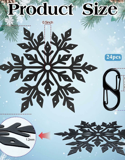 Load image into Gallery viewer, Voccos Christmas Tree Flag Pole Mega Topper Light Hooks Metal Snowflake 24 Hooks
