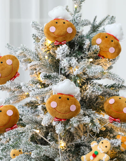 Load image into Gallery viewer, Wavwavw 6pcs Chef Gingerbread Man Xmas Tree Picks Multi Color 12.2in
