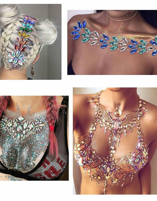 Load image into Gallery viewer, TKDUJH 200pcs 15x7mm Purple AB Acrylic Horse-Eye Flatback Rhinestones

