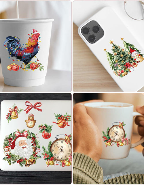 Load image into Gallery viewer, AFRITEE Christmas UV DTF Cup Wraps 20 Sheets 16oz Red Farmhouse Cow Elk
